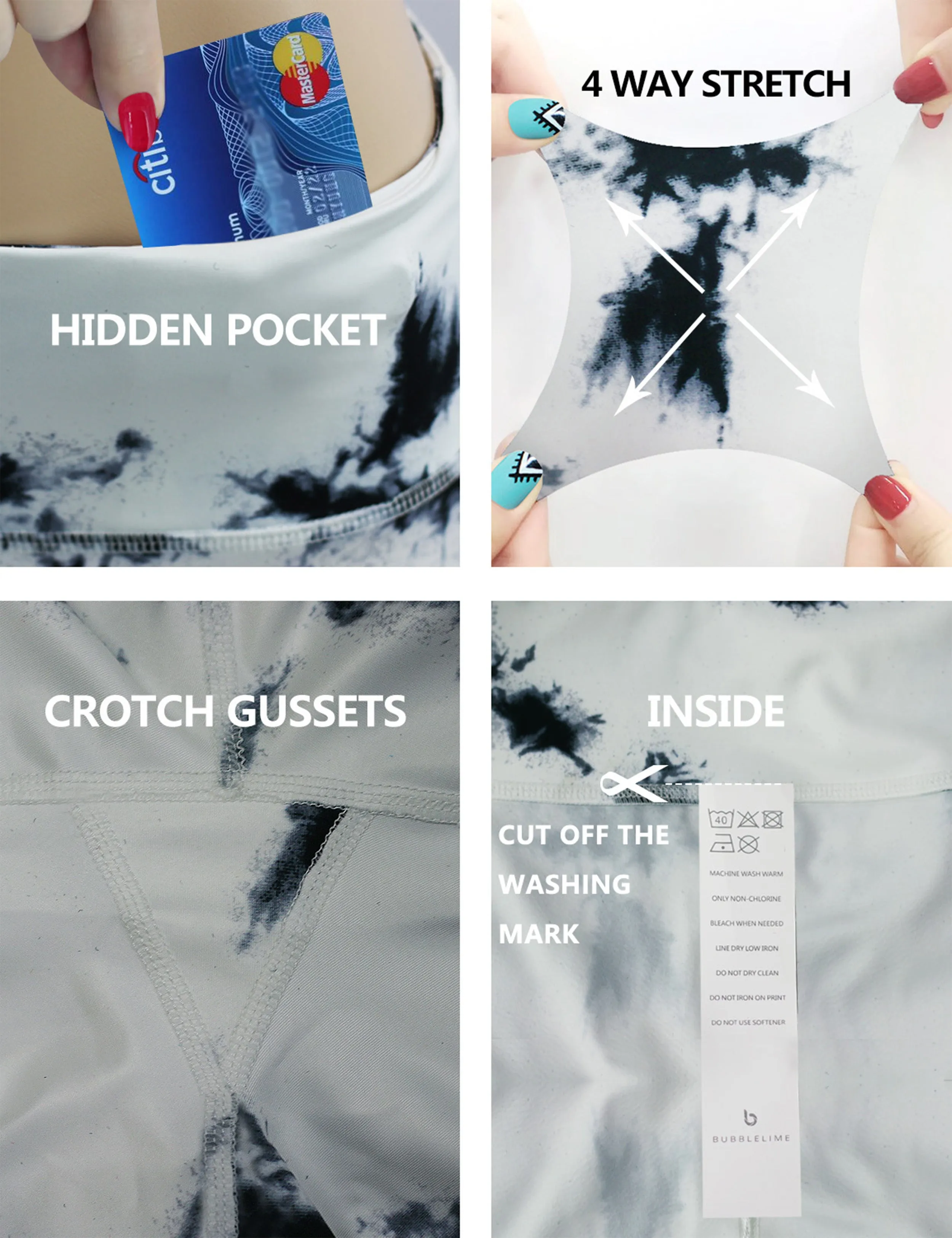 22" Printed Running Pants WHITEMARBLE_Running