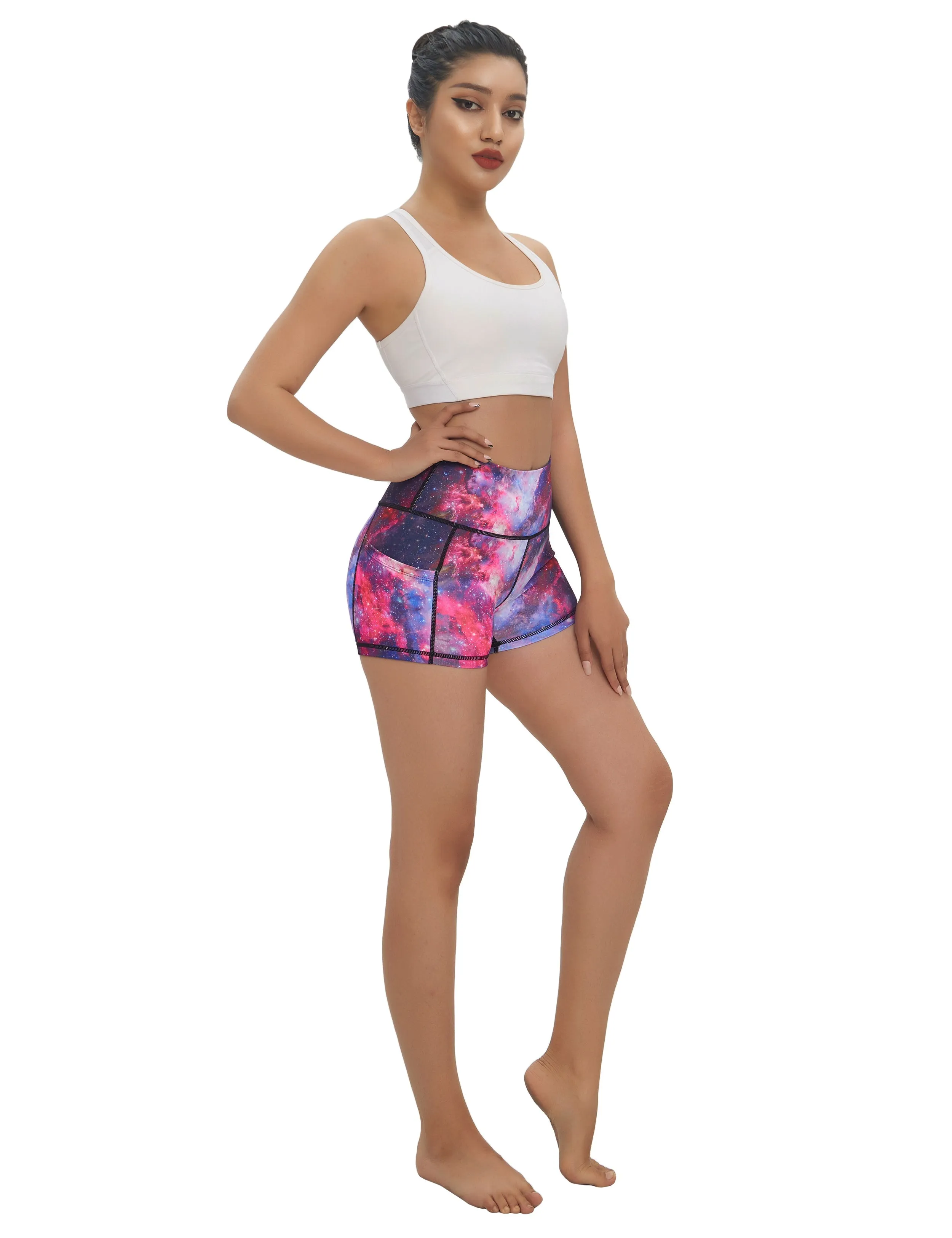 2.5" Printed Side Pockets Golf Shorts galaxy_Golf