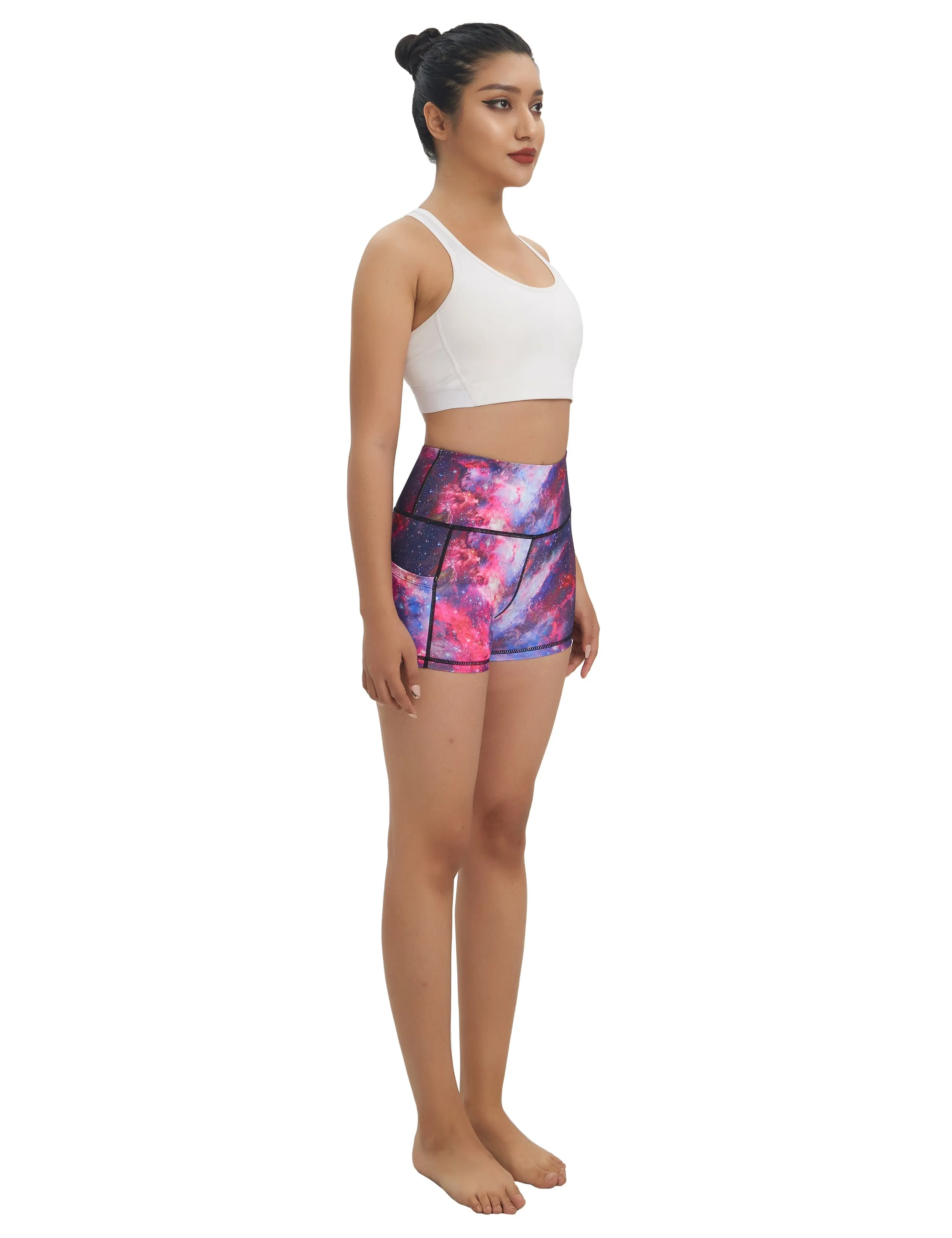2.5" Printed Side Pockets Golf Shorts galaxy_Golf