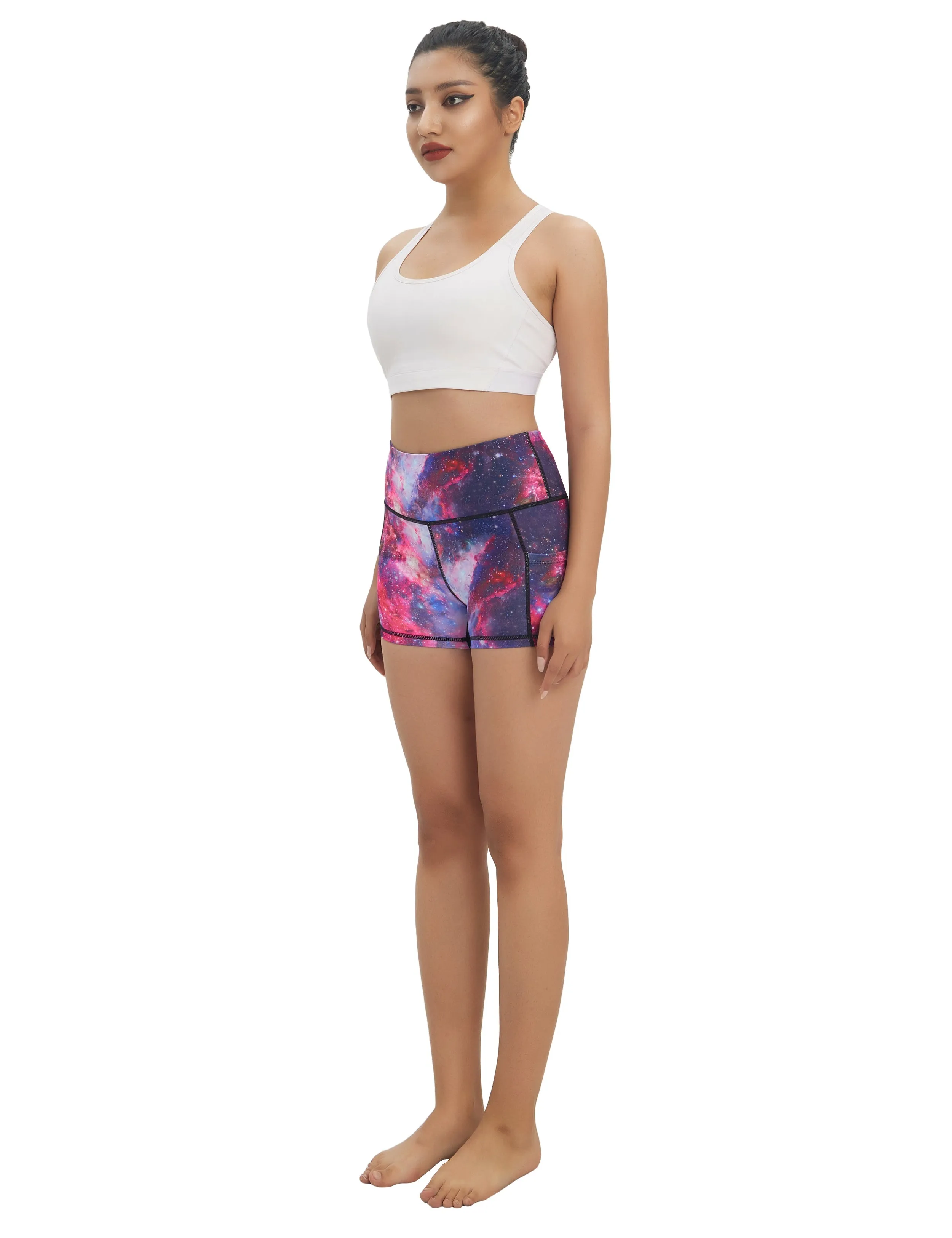 2.5" Printed Side Pockets Golf Shorts galaxy_Golf