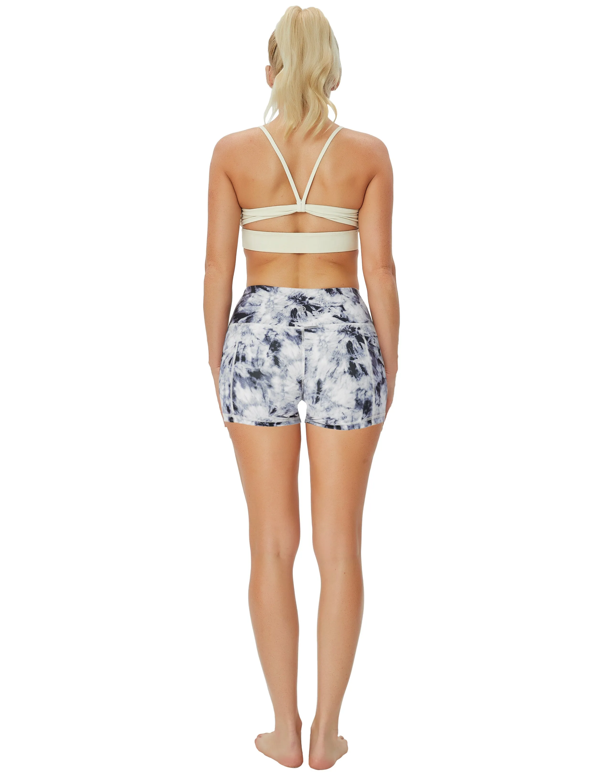 2.5" Printed Side Pockets Jogging Shorts black dandelion_Jogging