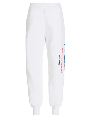 Alexander McQueen Logo Printed Cropped Track Trousers