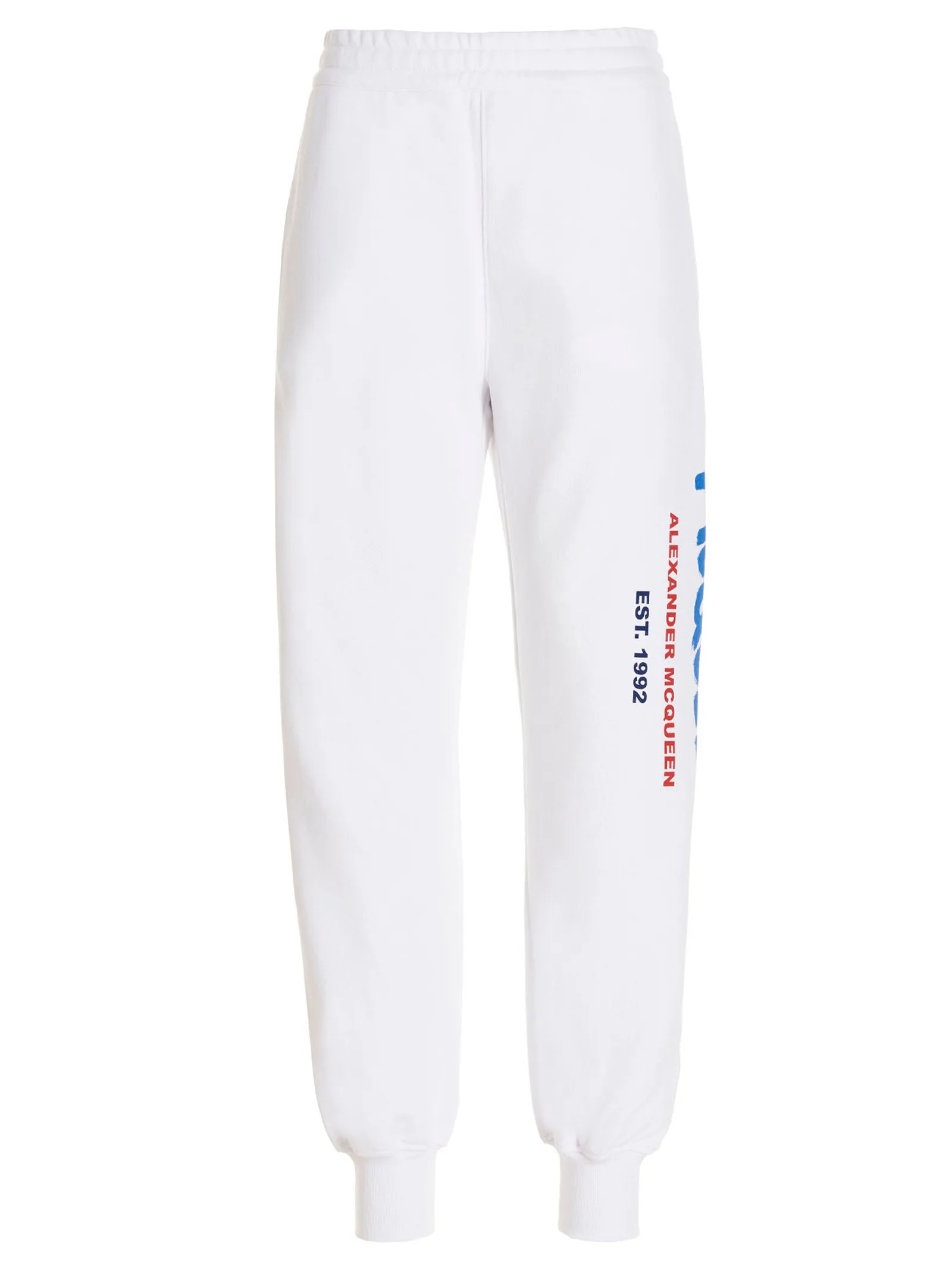 Alexander McQueen Logo Printed Cropped Track Trousers