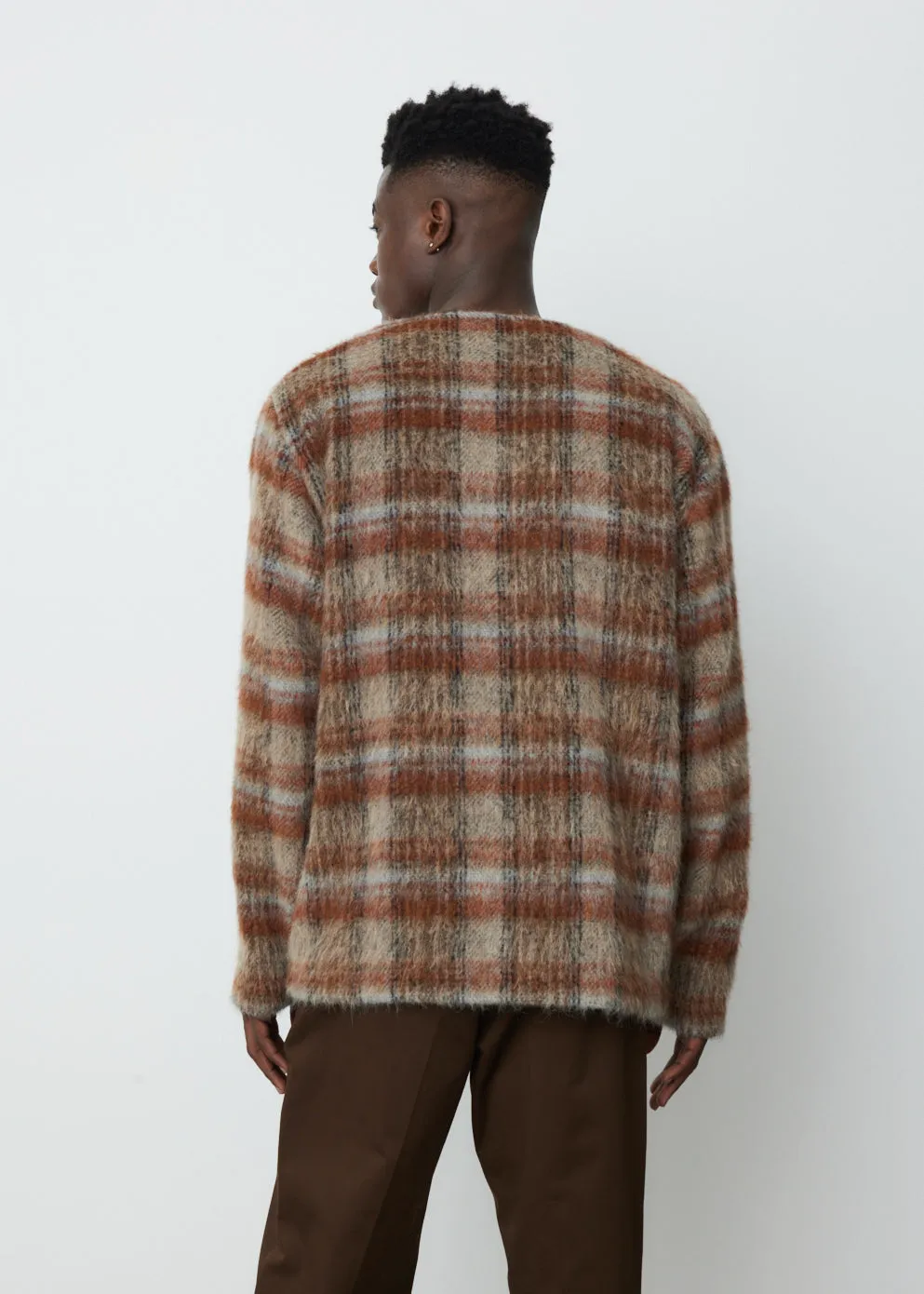 Ament Check Mohair Cardigan