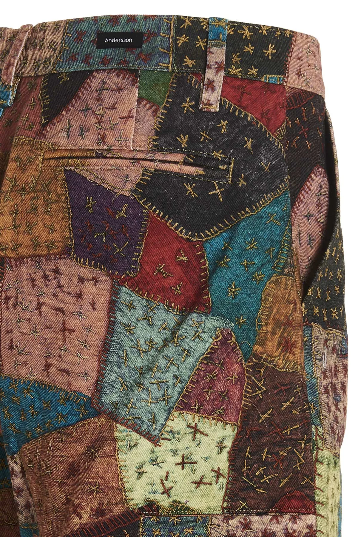 Andersson Bell Patchwork Straight Leg Shorts