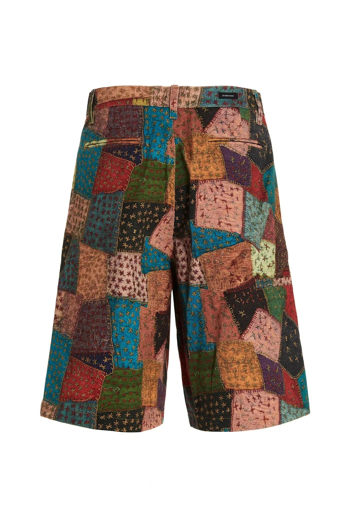 Andersson Bell Patchwork Straight Leg Shorts