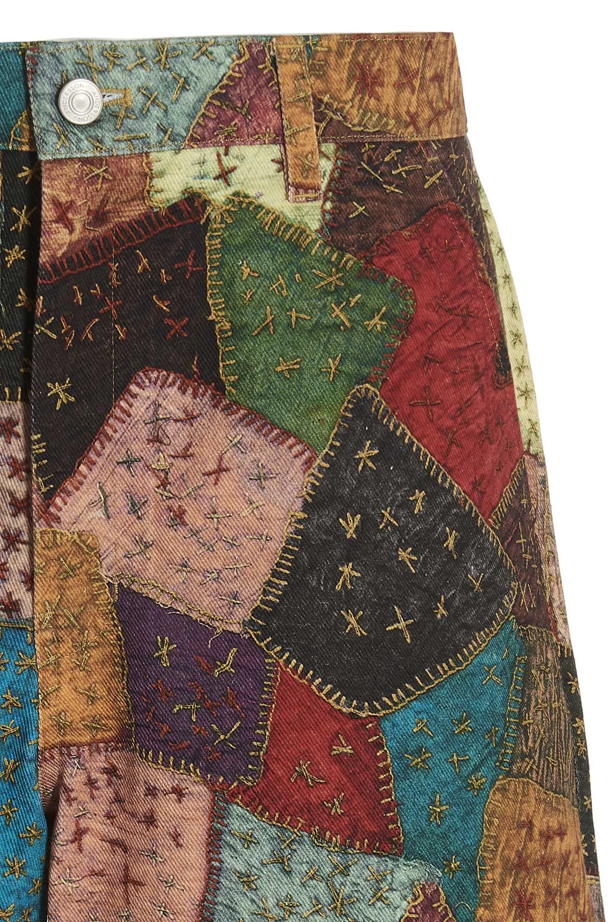 Andersson Bell Patchwork Straight Leg Shorts