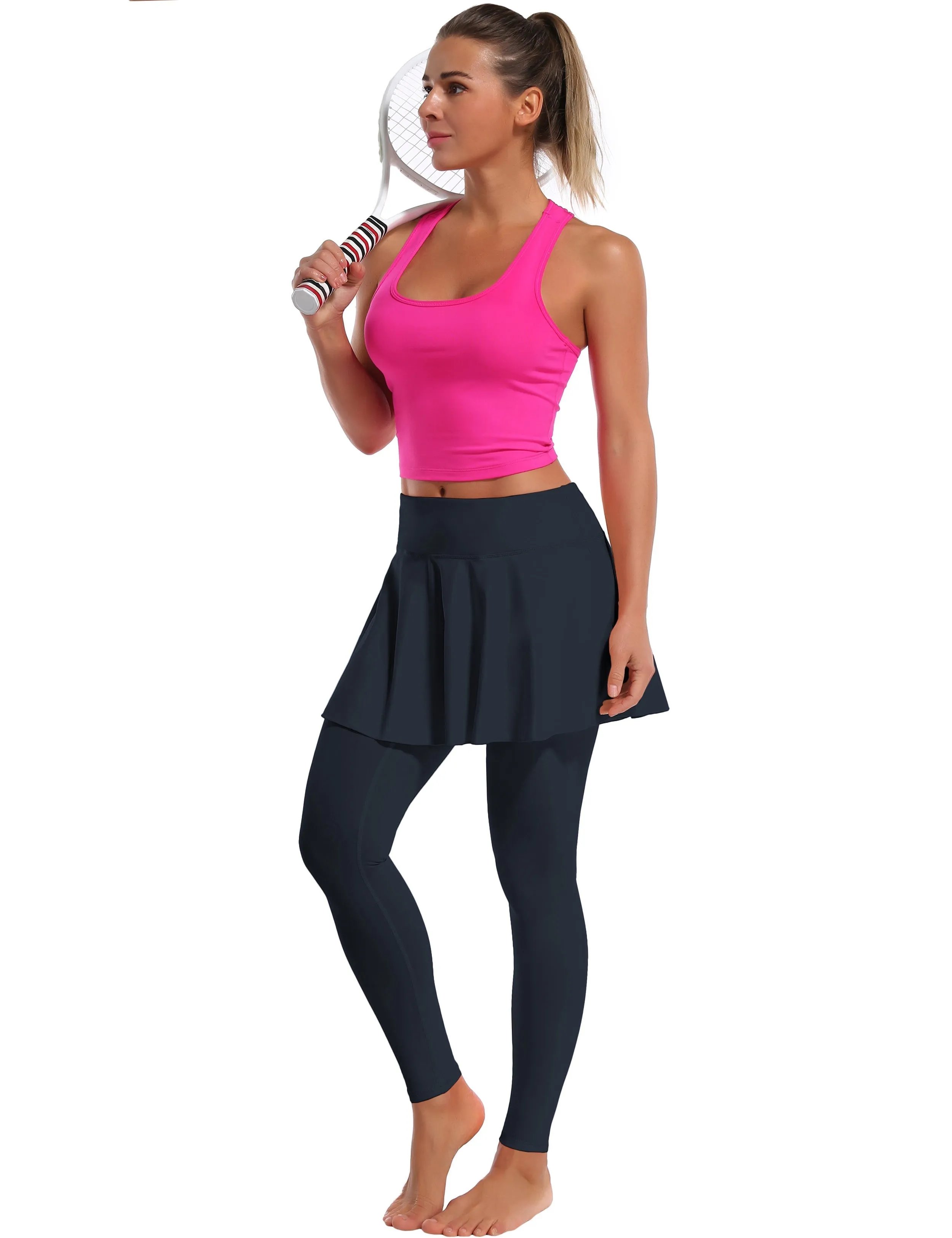 Athletic Tennis Golf Skort with Pocket Shorts darknavy_Tall Size