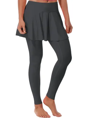 Athletic Tennis Golf Skort with Pocket Shorts shadowcharcoal_Plus Size