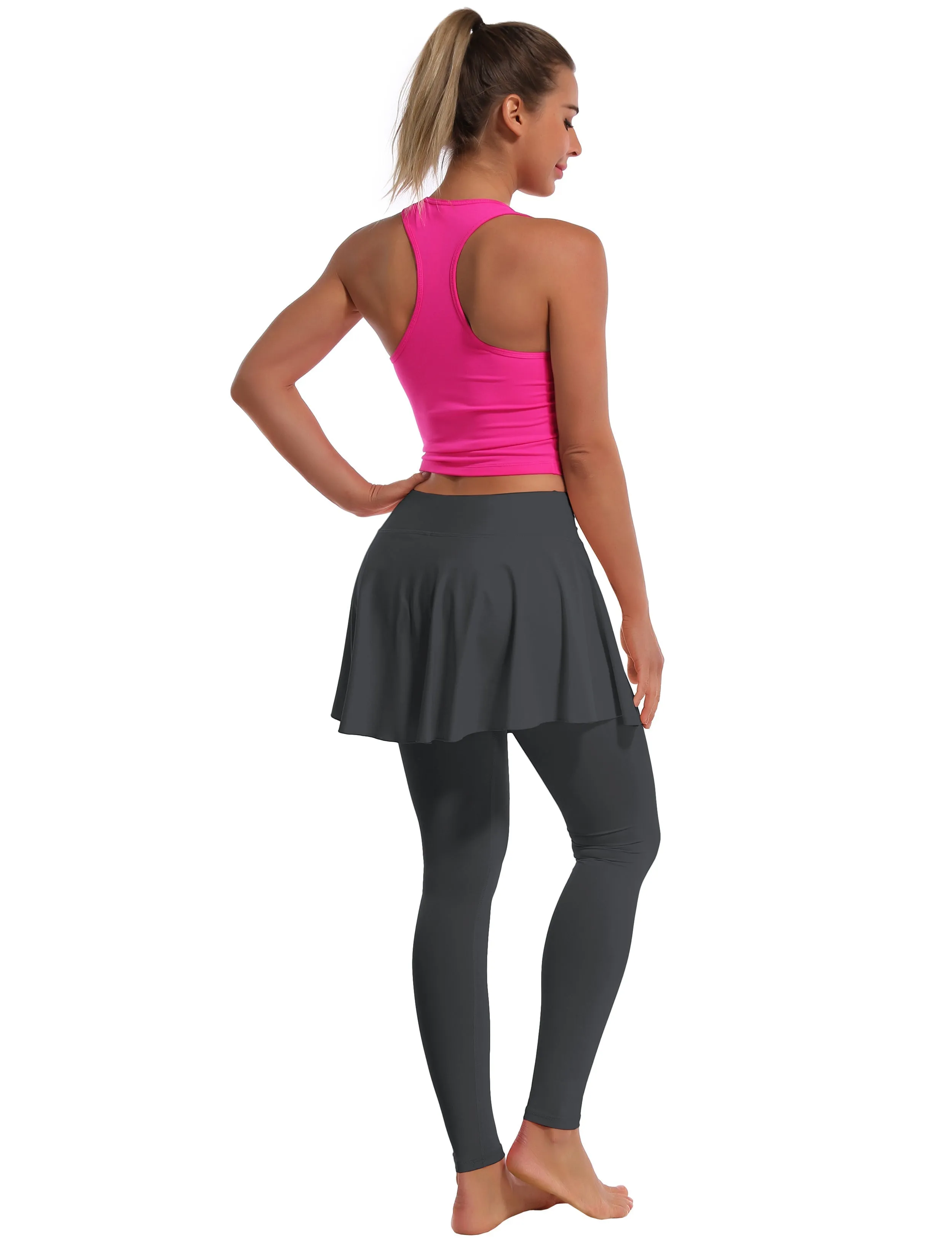 Athletic Tennis Golf Skort with Pocket Shorts shadowcharcoal_Plus Size