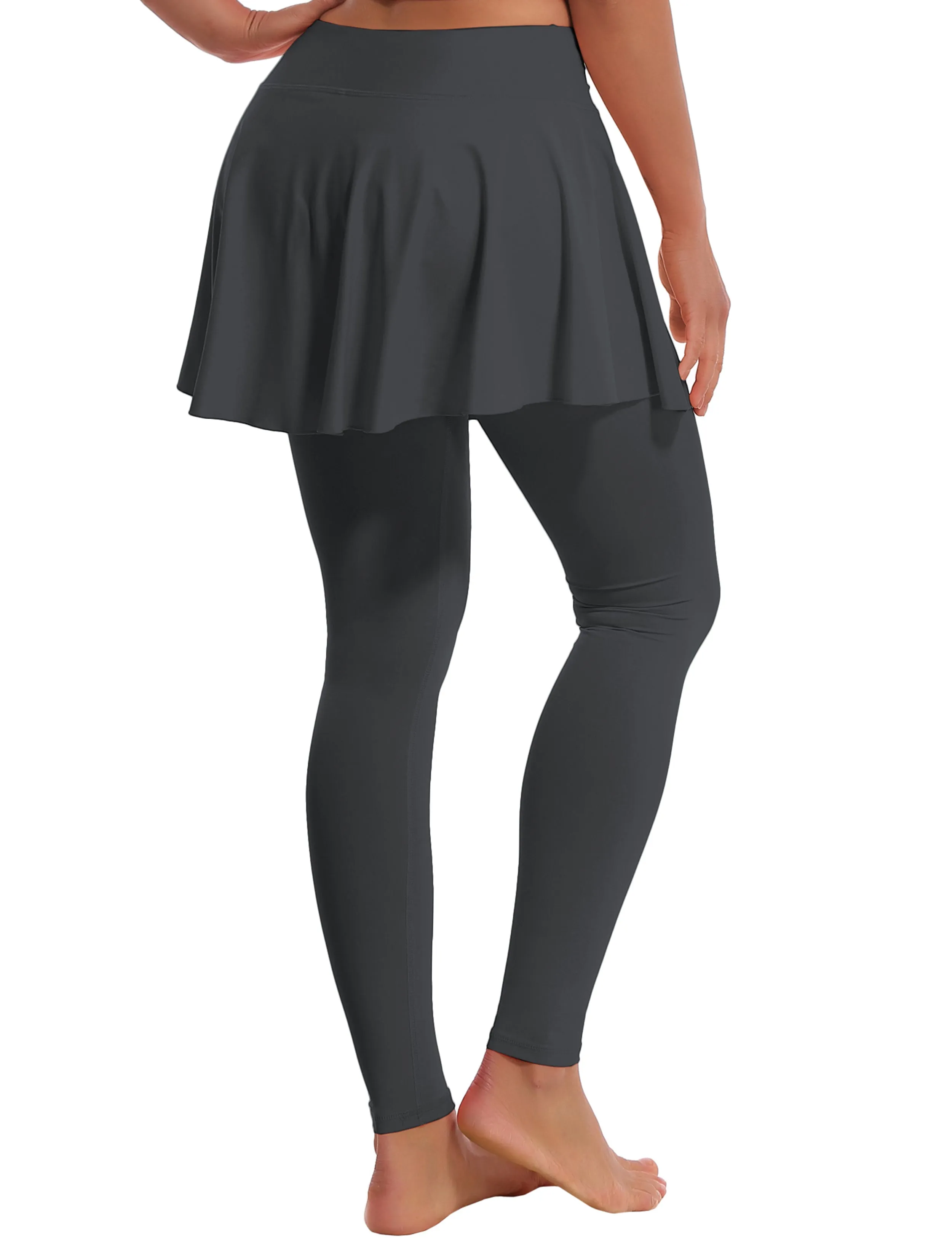 Athletic Tennis Golf Skort with Pocket Shorts shadowcharcoal_Plus Size