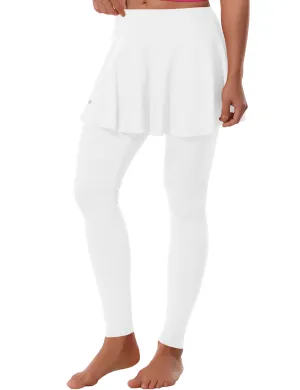 Athletic Tennis Golf Skort with Pocket Shorts white_Tall Size