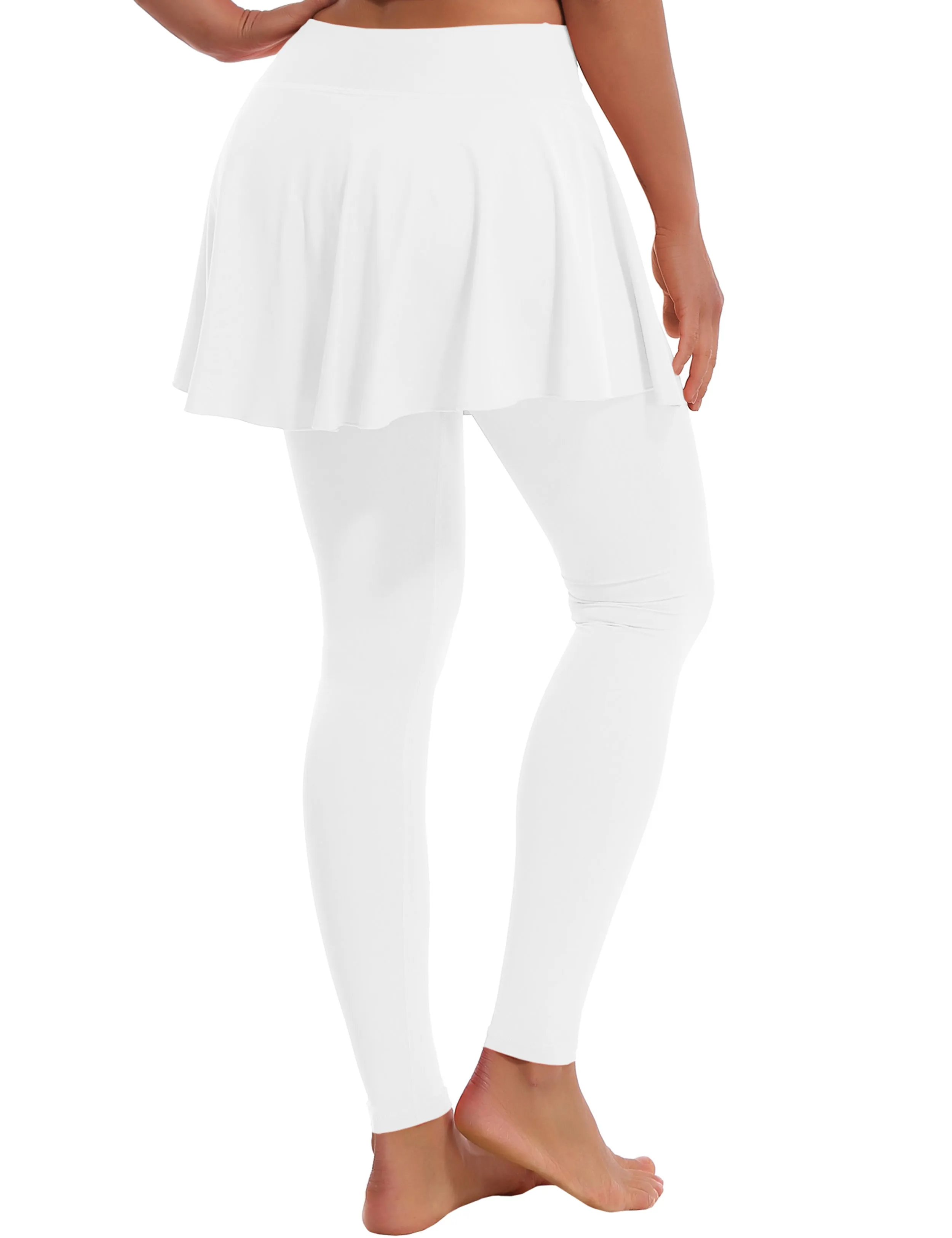 Athletic Tennis Golf Skort with Pocket Shorts white_Tall Size