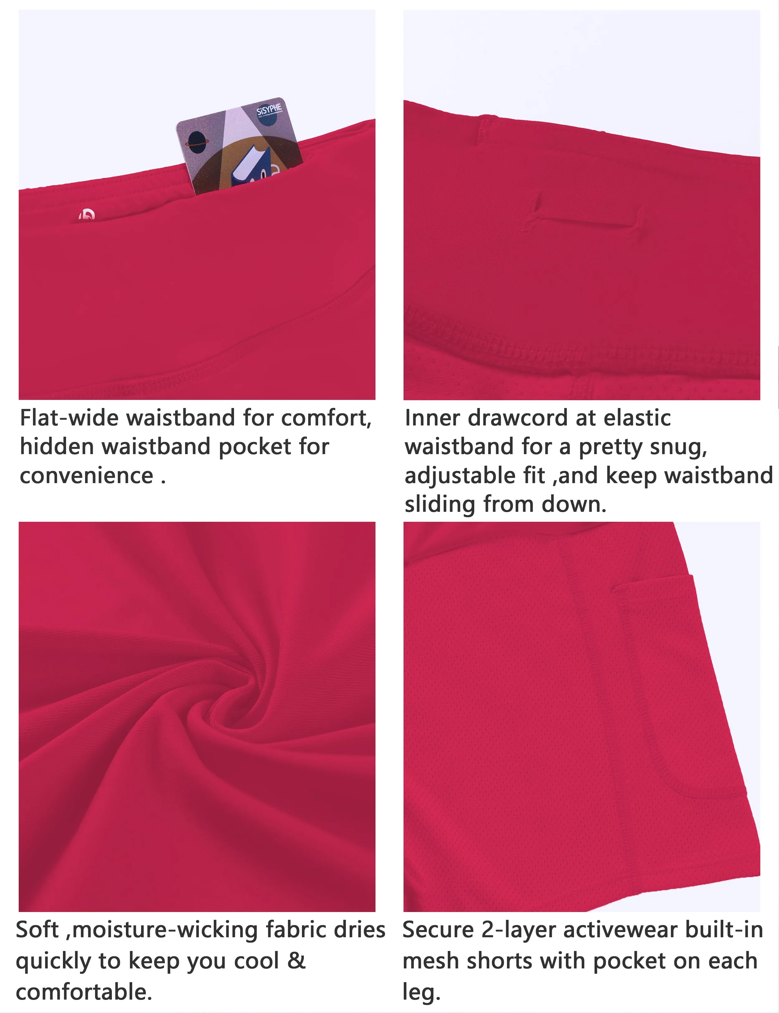 Athletic Tennis Golf Skort with Pockets Shorts rosecoral_yogastudio