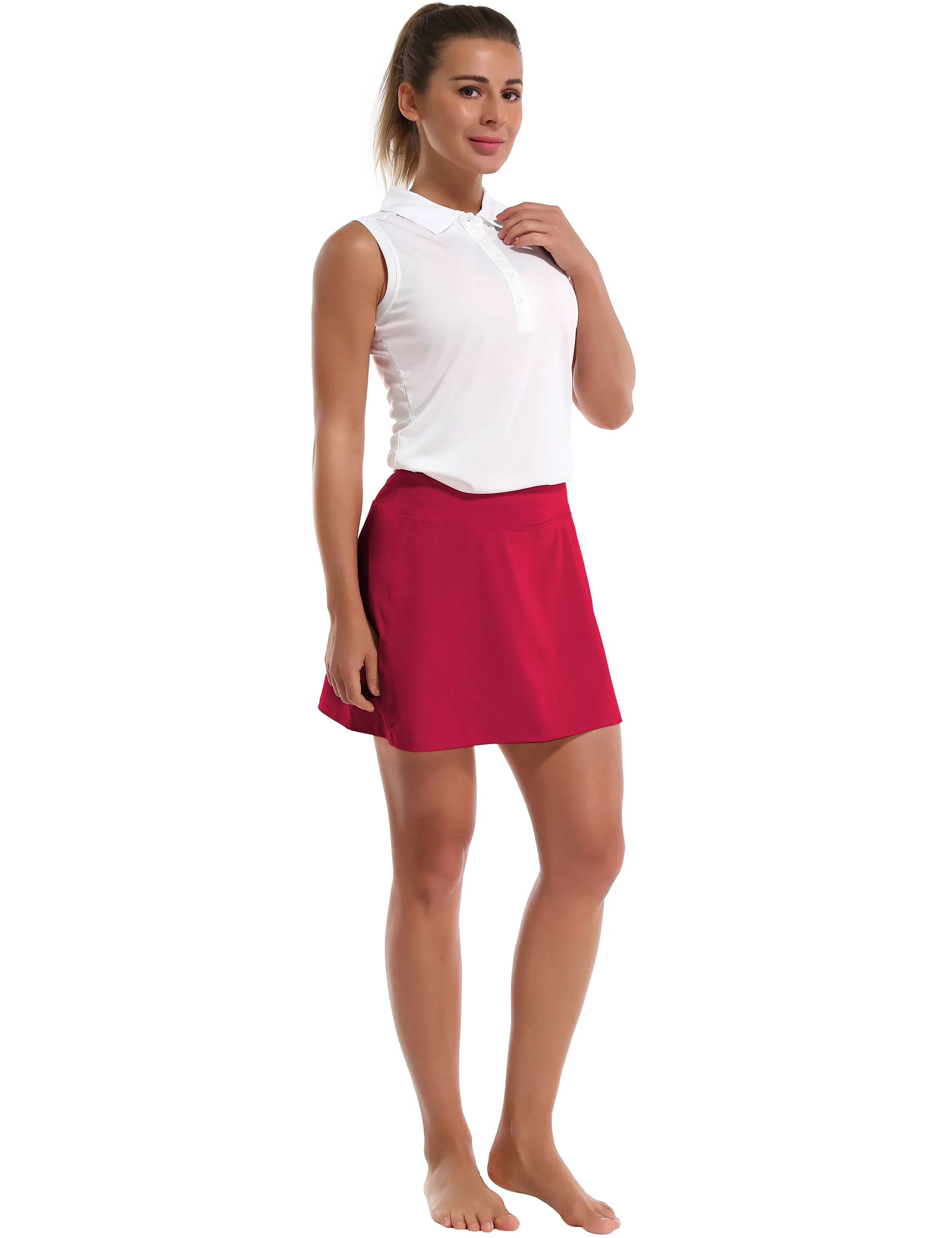 Athletic Tennis Golf Skort with Pockets Shorts rosecoral_yogastudio