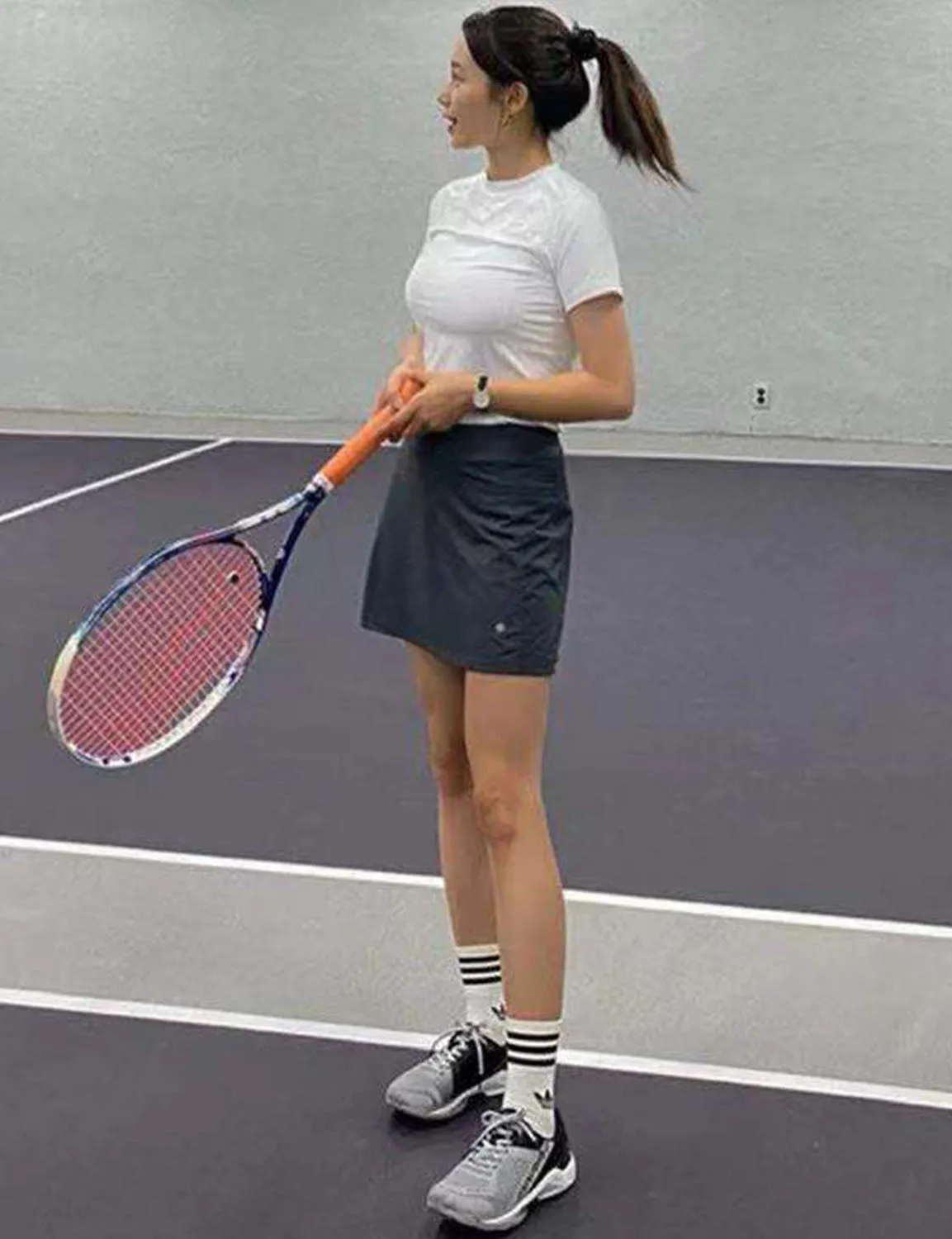 Athletic Tennis Golf Skort with Pockets Shorts shadowcharcoal ins_Pilates