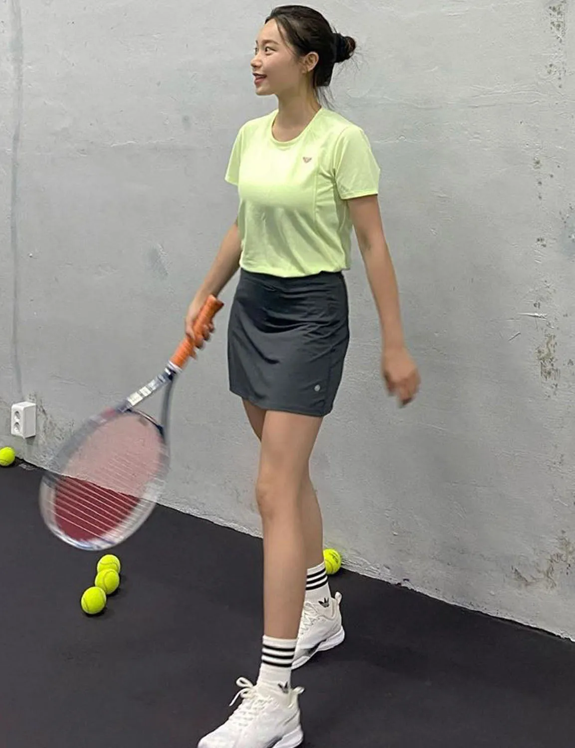 Athletic Tennis Golf Skort with Pockets Shorts shadowcharcoal ins_Pilates