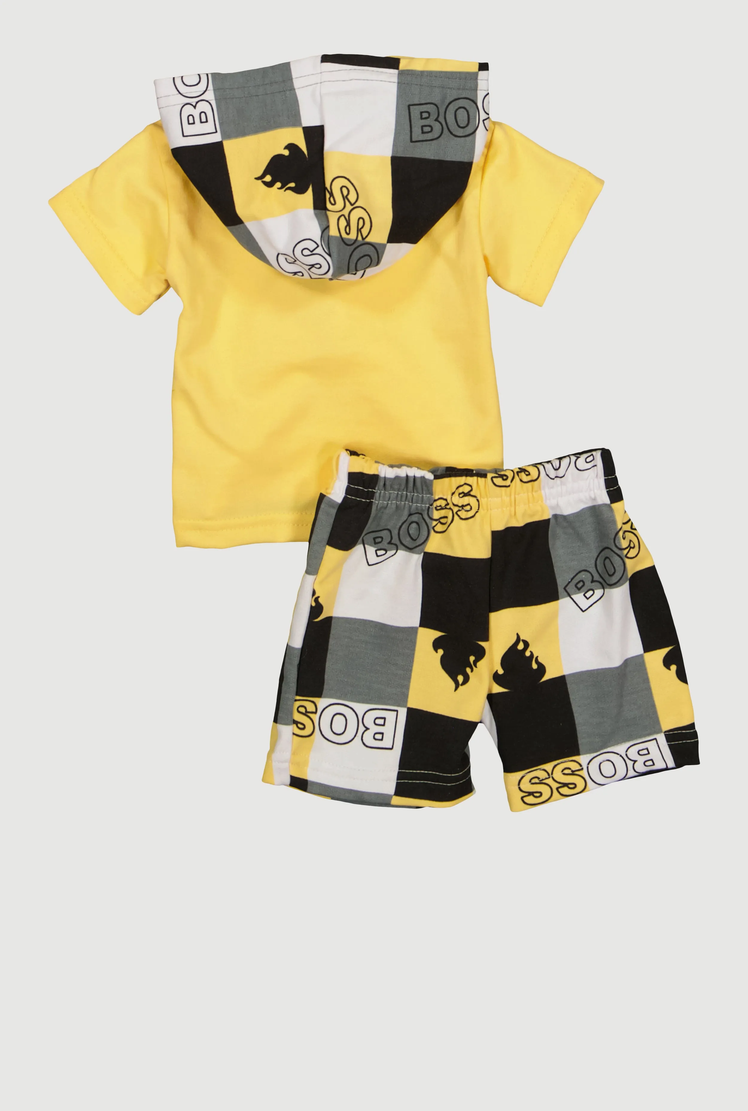 Baby Boys 0-9M Boss Mode Hooded Top and Shorts