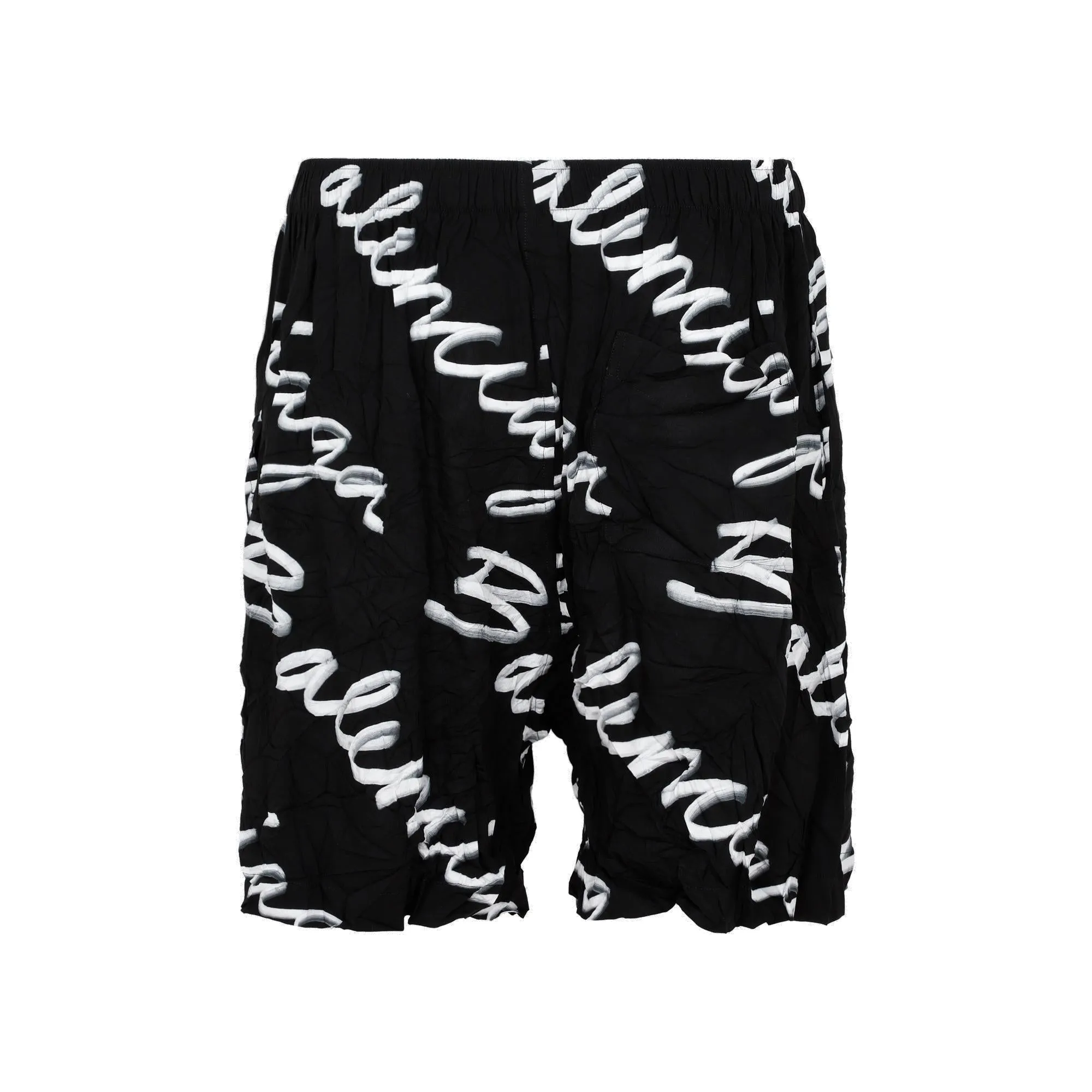 Balenciaga Allover Logo Printed Pyjama Shorts