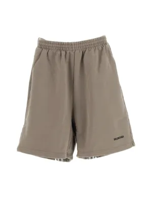 Balenciaga Logo Detailed Elastic Waist Shorts