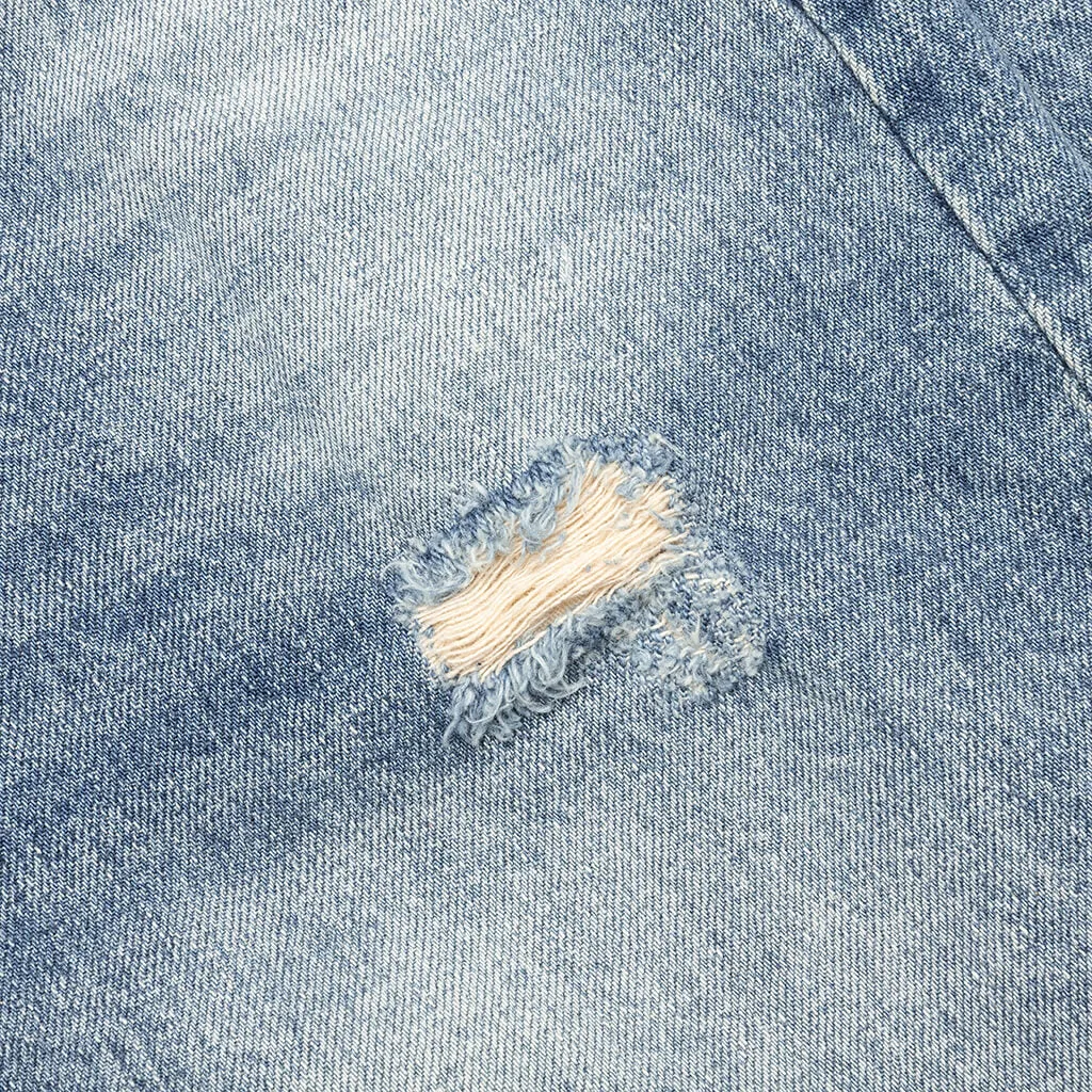 Berry Wide Denim Short - Vintage Med Blue