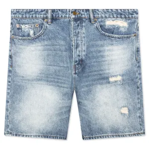 Berry Wide Denim Short - Vintage Med Blue