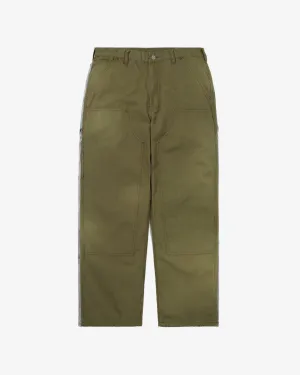 Bleached Double Knee Pant Khaki
