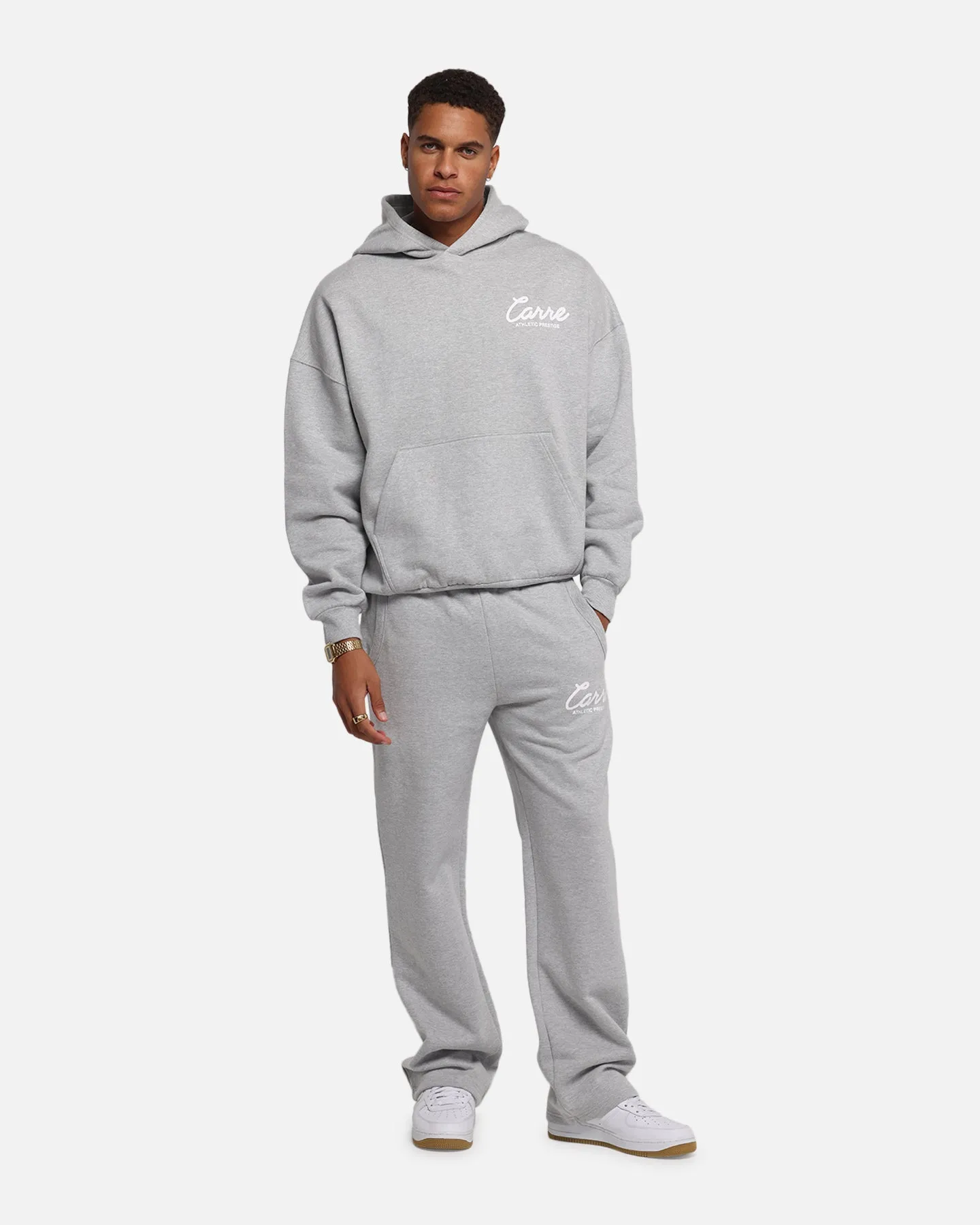 Carre Prestige Script Sweatpants Grey Marle