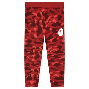 Color Camo Wide Fit Sweat Pants - Red