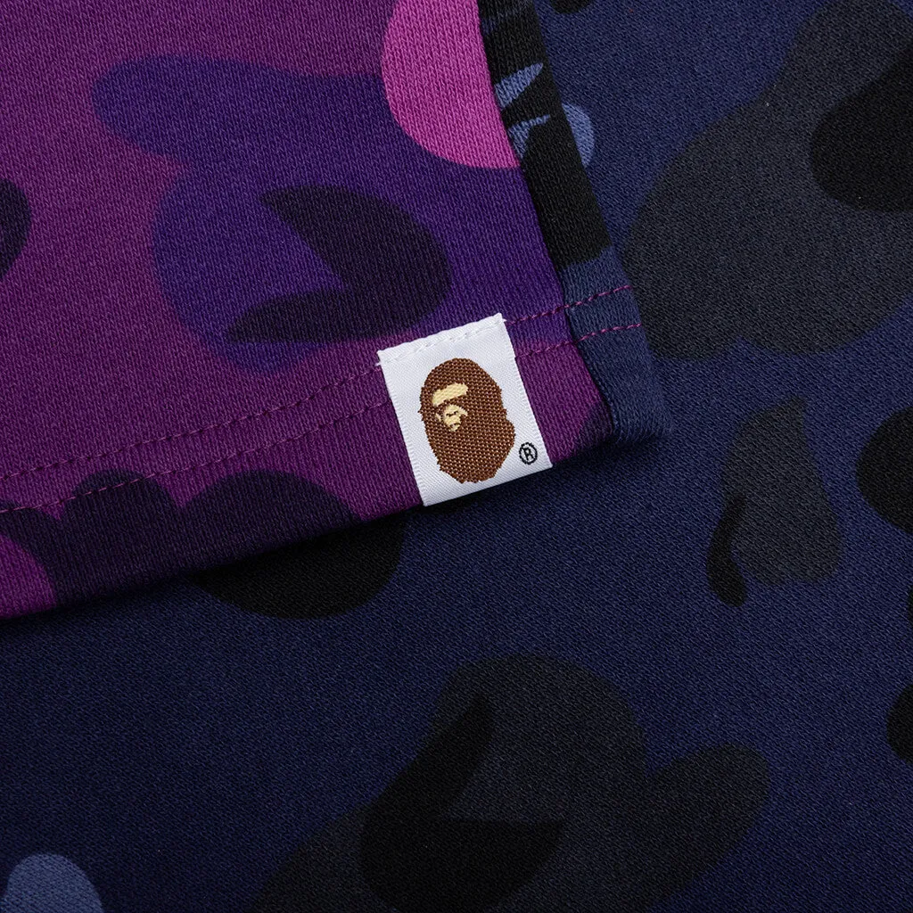 Crazy Camo Shark Sweat Shorts - Purple