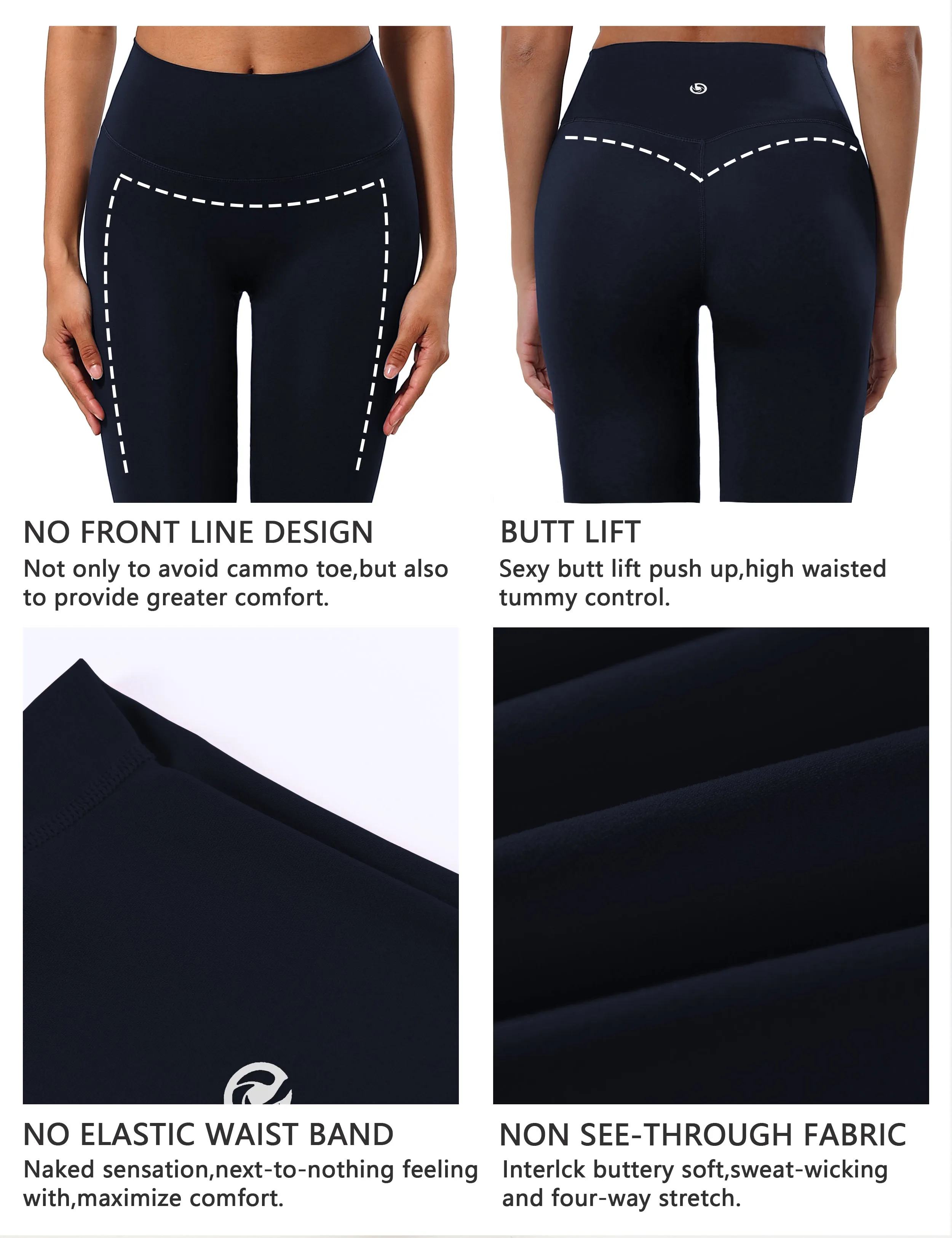 Crotch Seamless Plus Size Pants darknavy_Plus Size