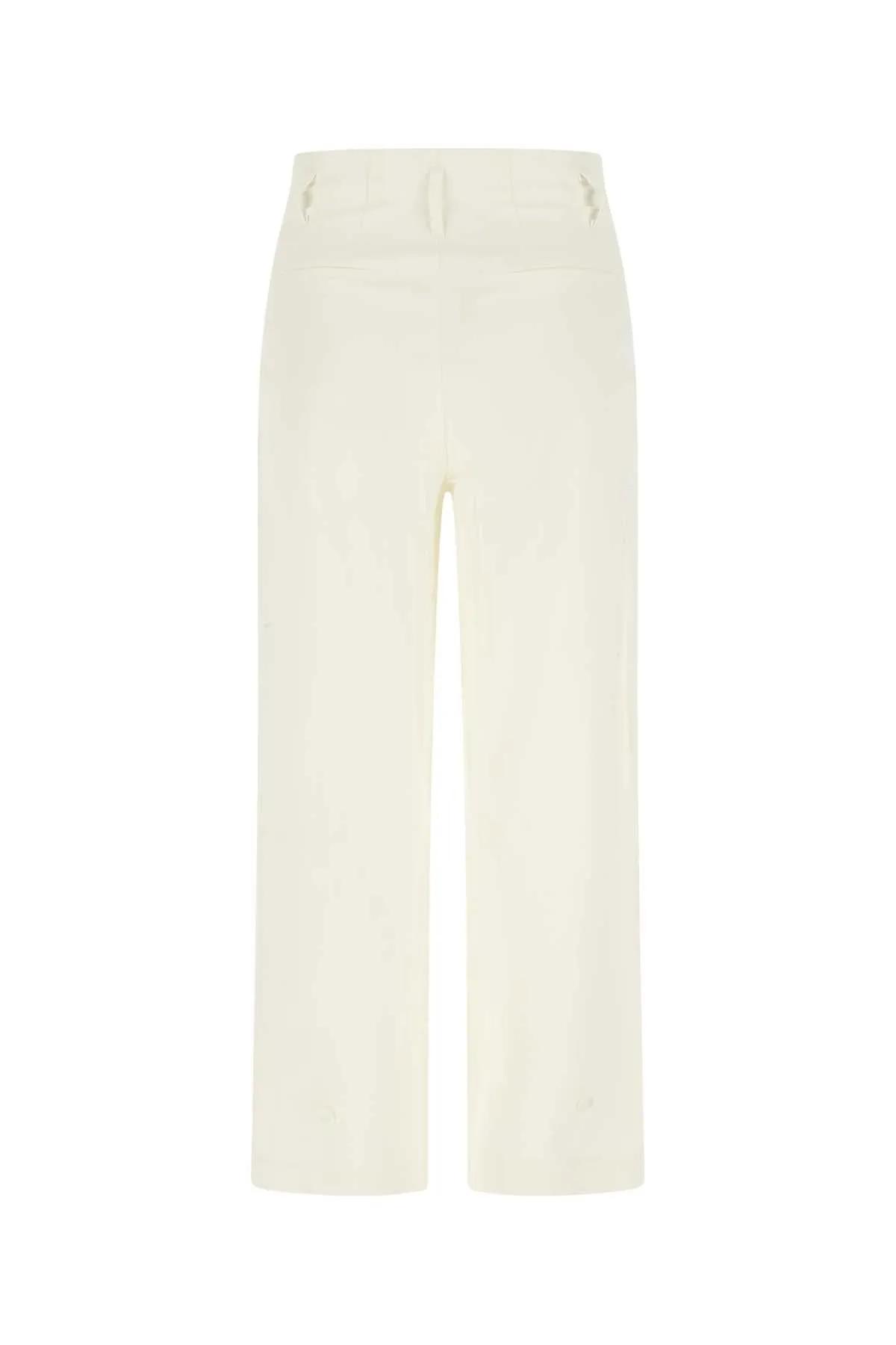 Cult Gaia Buttoned Hem Cropped Trousers