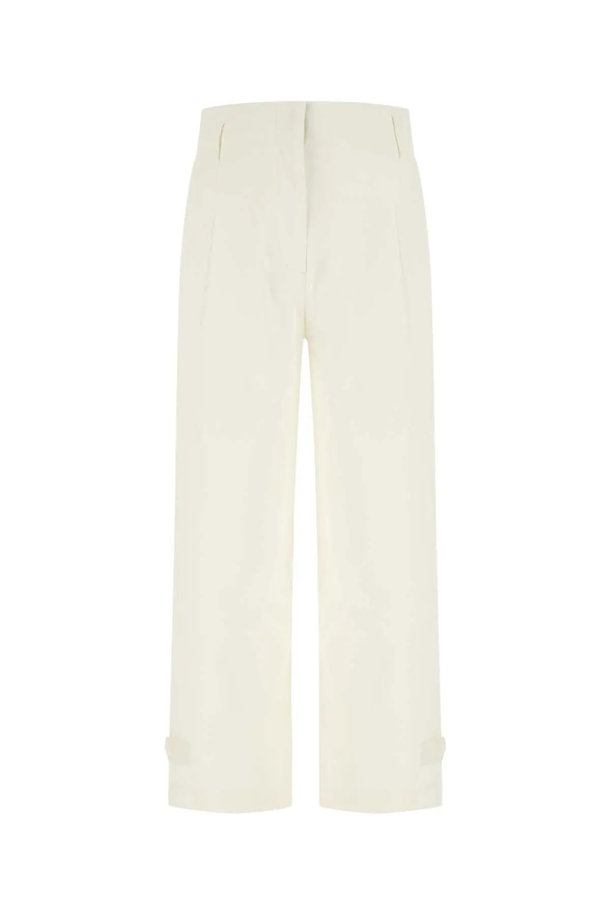 Cult Gaia Buttoned Hem Cropped Trousers