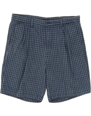 DOCKERS Mens Chino Shorts W38 XL  Blue Check Cotton