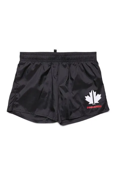 Dsquared2 Kids Logo Printed Side Slite Swim Shorts