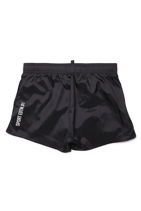 Dsquared2 Kids Logo Printed Side Slite Swim Shorts