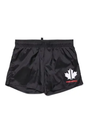 Dsquared2 Kids Logo Printed Side Slite Swim Shorts