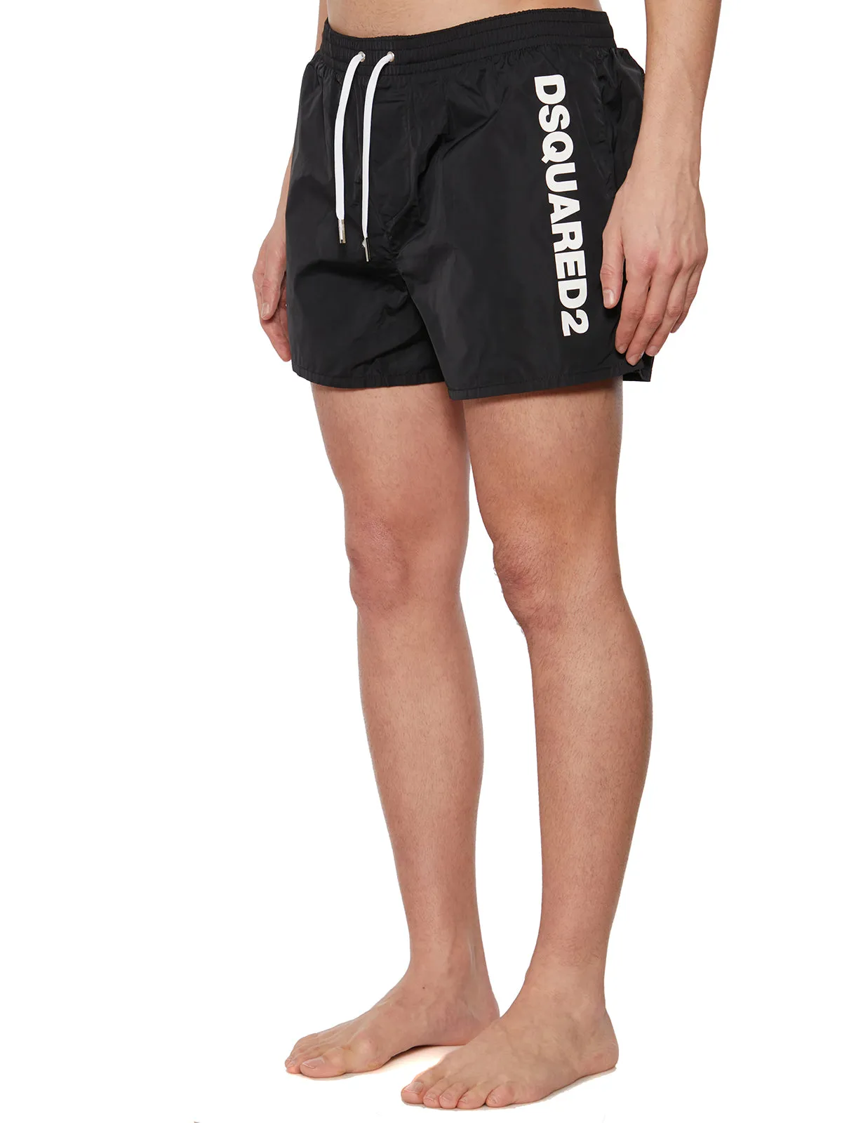 Dsquared2 Logo Printed Drawstring Swim Shorts