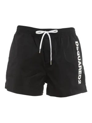 Dsquared2 Logo Printed Drawstring Swim Shorts