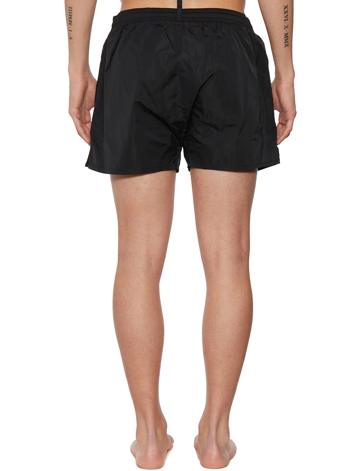 Dsquared2 Logo Printed Drawstring Swim Shorts