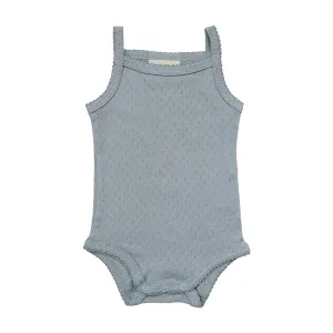 Dusty Blue Pointelle Bodysuit
