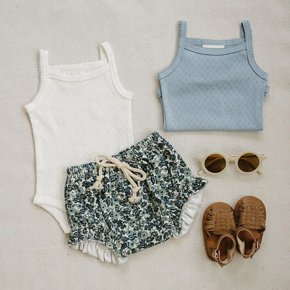 Dusty Blue Pointelle Bodysuit
