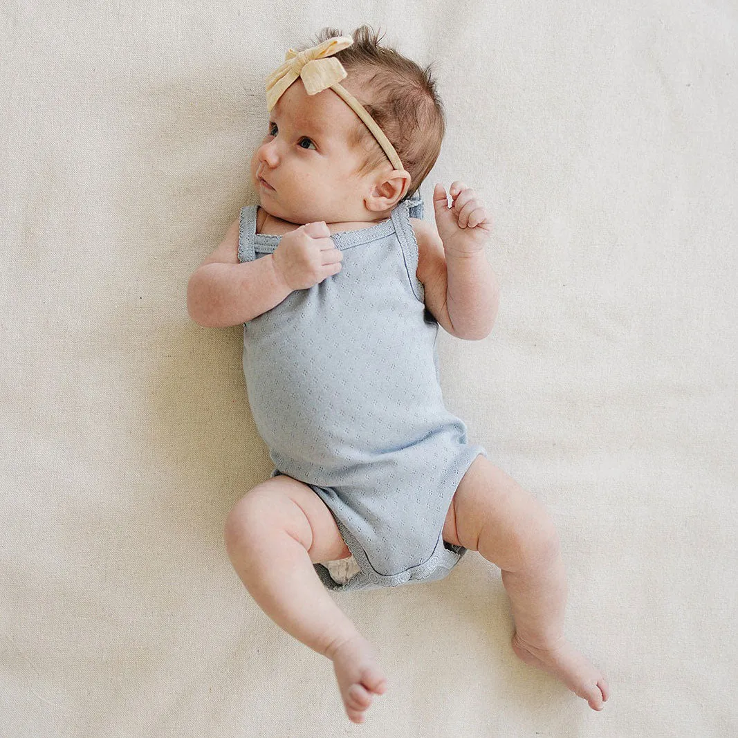 Dusty Blue Pointelle Bodysuit
