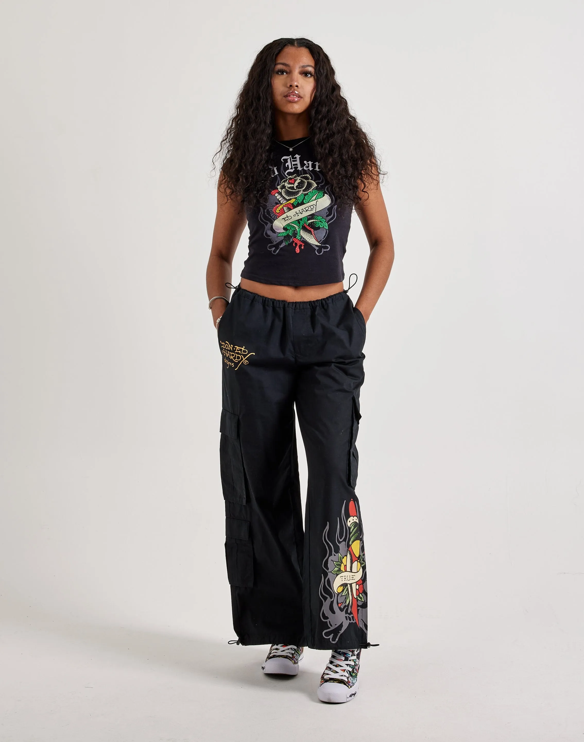 Ed Hardy Dagger Skull Cargo Pants