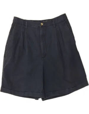 EDDIE BAUER Womens Pegged Chino Shorts US 12 Large W28 Navy Blue Cotton