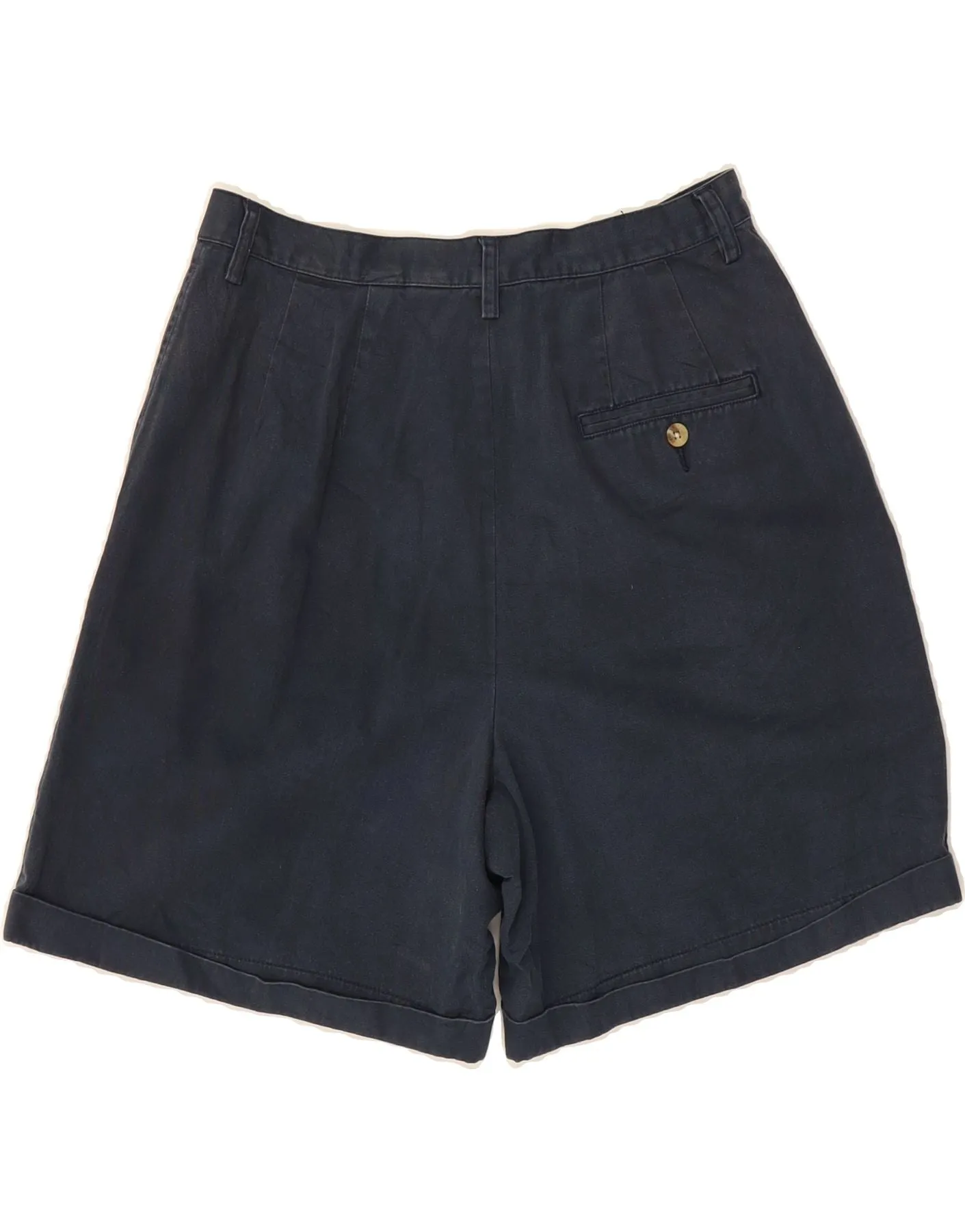 EDDIE BAUER Womens Pegged Chino Shorts US 12 Large W28 Navy Blue Cotton