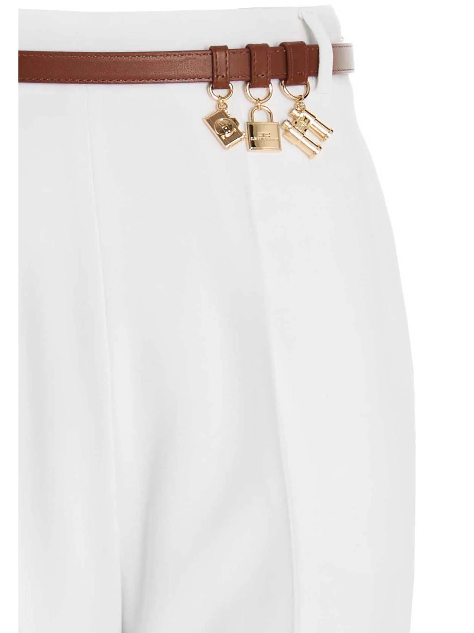Elisabetta Franchi Charm-Detailed Cropped Pants