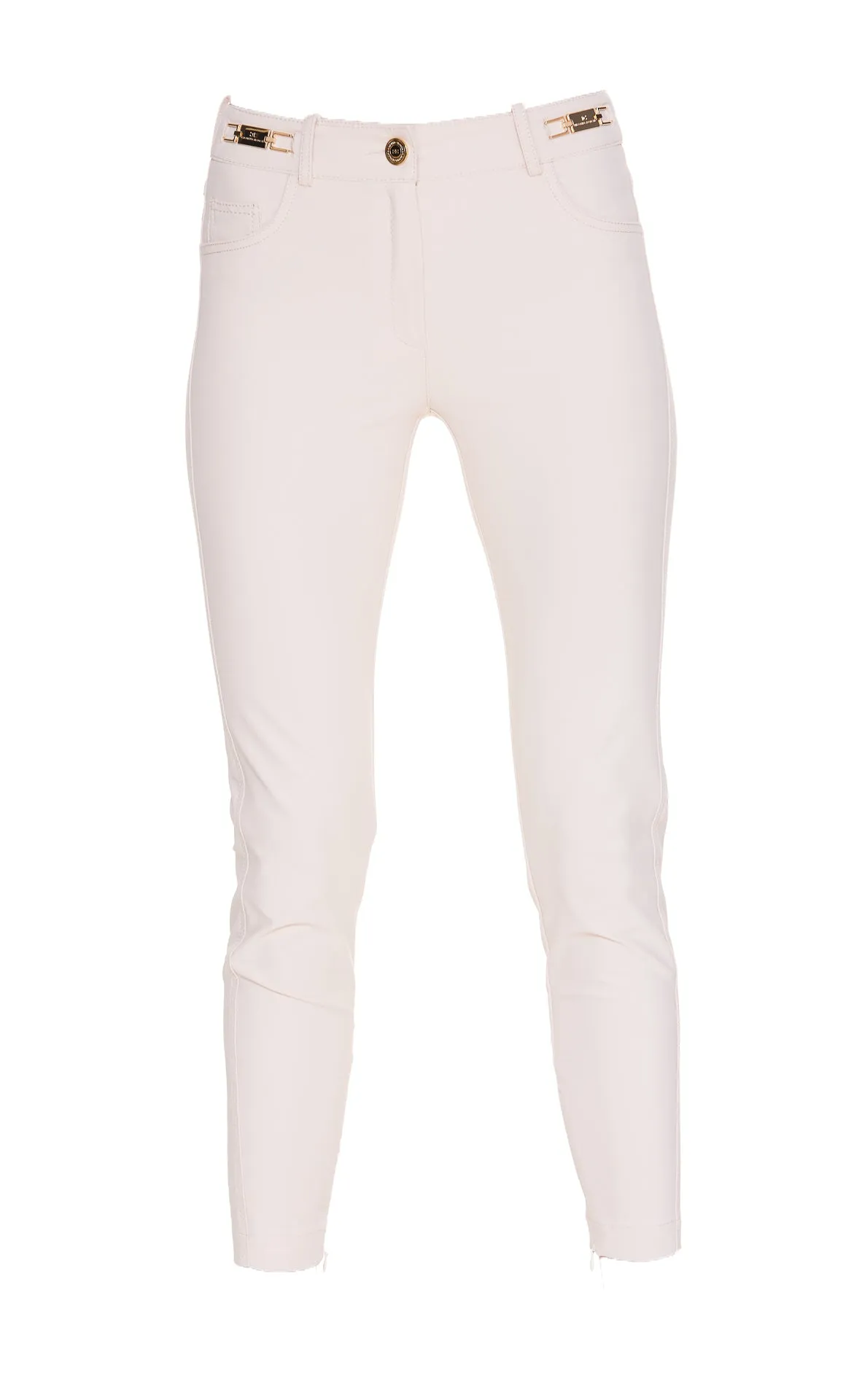 Elisabetta Franchi Logo Embellished Cropped Pants