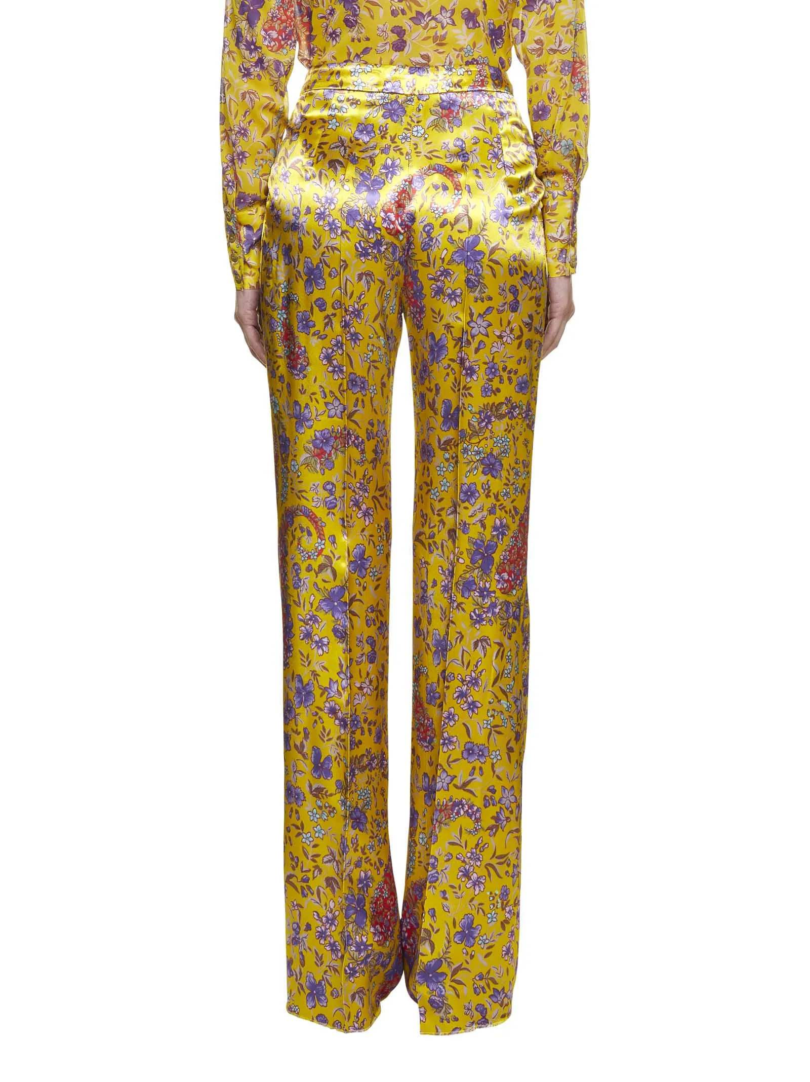 Etro Allover Floral Print Flared Pants