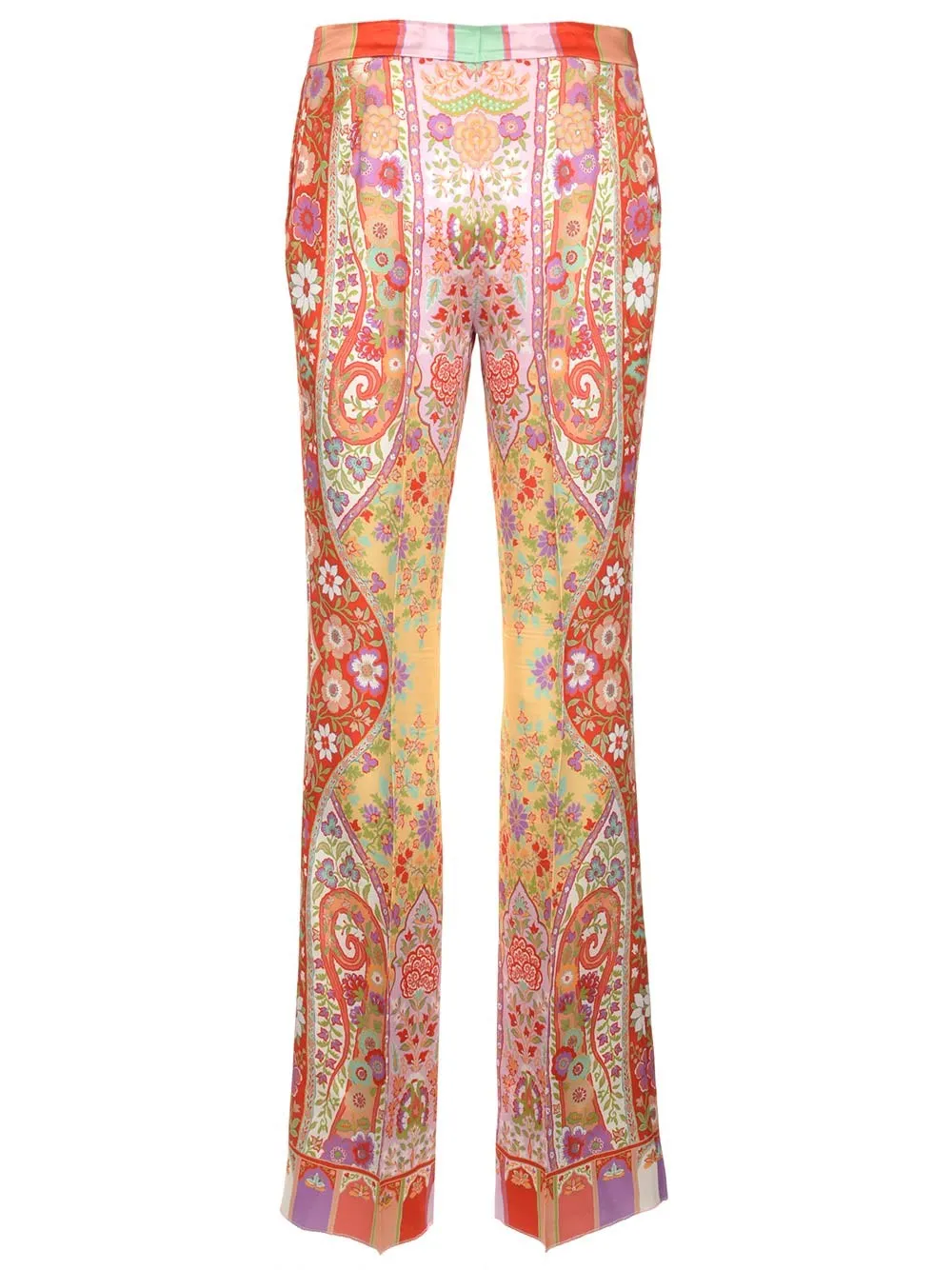 Etro Allover Floral Print Flared Pants
